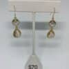 rainbow row gemstone earrings